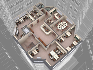 Arial View of Office Furniture